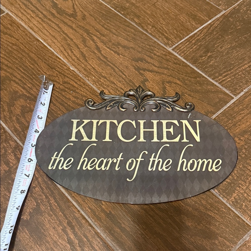 Charming Black Kitchen Wall Plaque